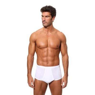 Imagen de Abanderado Braslip Alto Clásico Algodón 100% Hombre x1, Blanco, 56