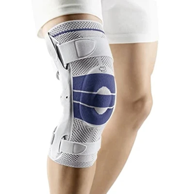 Imagen de Bauerfeind GenuTrain S Pro, Soporte de Rodilla con Función Protectora, Izquierdo, Gris, Talla 7