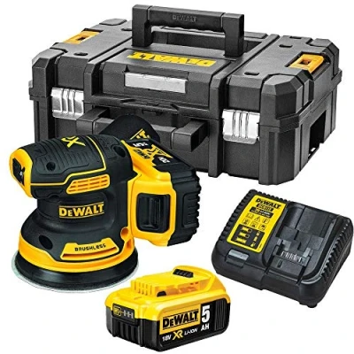 Imagen de DEWALT DCW210P2 QW Lijadora Rotorbital sin escobillas XR 18V con 2 baterías Li Ion 5.0Ah