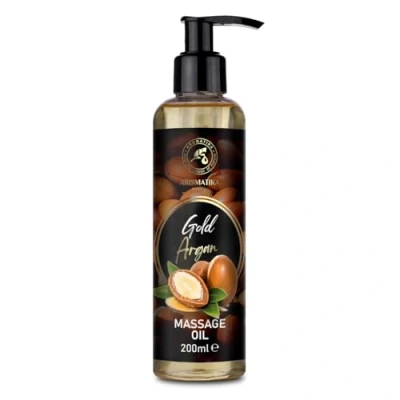 Imagen de Aceite de Masaje Argán Dorado 200 ml Almendras Semilla Uva Melocotón Jojoba Aceites para el Cuidado la Piel
