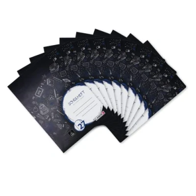 Imagen de Landre 100050041 Cuaderno (A4, 16 páginas, linea 27, cuadriculado, margen a izquierda y derecha, papel fino, 80 g/m², 10 unidades), varios diseños