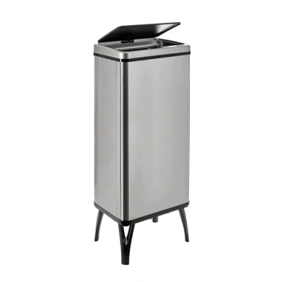 Imagen de WELL HOME MOBILIARIO &amp; DECORACIÓN Cubo de basura inteligente con apertura automática y contacto manual 60L, 35,5x26x95,5cm color gris.