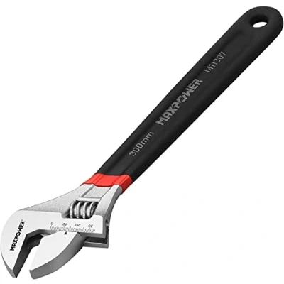 Imagen de MaxPower Llave Inglesa 300 mm, Ajustable Pequeña de Doble Escala SAE y Métrica con Apertura Ø35 mm mm/12 Pulgadas