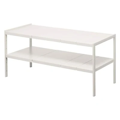 Imagen de YAMAZAKI 4948 Tower Organizador Extensible de 2 Niveles, Blanco, Acero, Minimalista, 50～85 x 30 35 cm