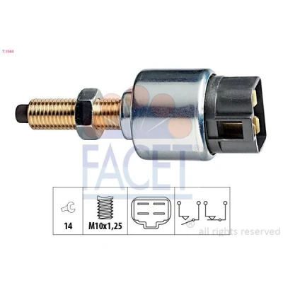 Imagen de FACET 7.1044 Interruptor luces freno mecánico M10x1,25 Made in Italy OE Equivalent SSANGYONG: Rodius I, Kyron, Musso SUV, MITSUBISHI: PAJERO 3
