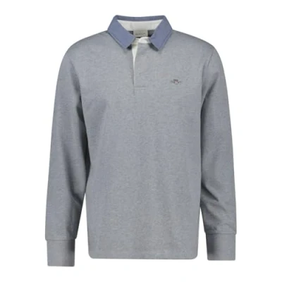 Imagen de GANT Reg Chambray Heavy Rugger Camiseta, Gris, XL Hombres