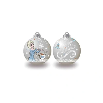 Imagen de ARDITEX WD13419 Pack de 6 Bolas árbol Navidad diámetro 8cm. Disney Frozen II