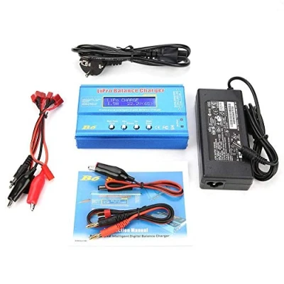 Imagen de Fafeicy LiPo Cargador, B6 80W Digital LCD RC Balance Cargador en Paralelo, Carga Apto para batería NiMH RC, con Monitor de Voltaje Entrada, Sistema Apoyo A 123 (Li Fe) (EU Plug)