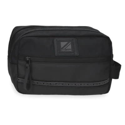 Imagen de Pepe Jeans Stratford Neceser Dos Compartimentos Adaptable Negro 26x16x12 cms Poliéster by Joumma Bags