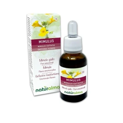 Imagen de Mimulus o Mímulo (Mimulus guttatus) Flores de Bach Naturalma Gotas 30 ml Extracto líquido sin alcohol Esencias florales Vegano y libre