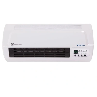 Imagen de PURLINE HOTI M50 Calefactor cerámico Split de pared 1000W / 2000W , con mando a distancia y termostato regulable, Convección, Blanco