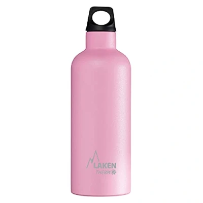 Imagen de Botella Térmica de Acero Inoxidable Doble Pared Aislada al Vacío Laken (0,5L Rosa) Para Niños y Adultos/Para Gimnasio Deportes Resistente Duradera