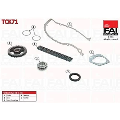 Imagen de FAI AutoParts TCK71 Juego de Cadena distribución con juntas, ruedas dentadas Dúplex, rodillos SKODA: Fabia I Hatchback