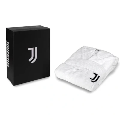Imagen de hermet Accappatoio Juventus Albornoz, Algodón, Color Blanco, M