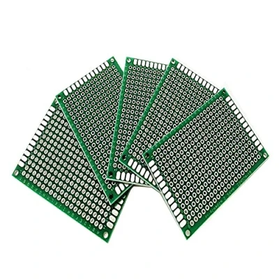 Imagen de GOONSDS Kit de Prototipo PCB Placa Circuito Impreso Universal Doble Cara, Proto para Pruebas Soldadura DIY 5 Piezas,Verde,4x6CM