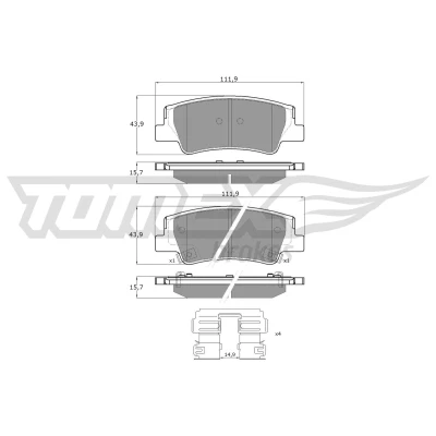 Imagen de Juego de pastillas TOMEX Brakes TX 60 26
