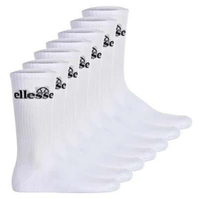 Imagen de Ellesse Trego Sport Calcetines deportivos unisex (7 pares), Blanco, 43 46,5