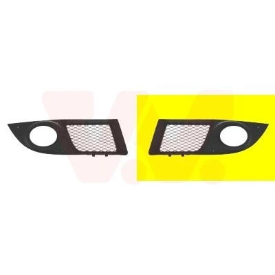 Imagen de VAN WEZEL 1637593 Rejilla Parachoques con orificio(s) para faros antiniebla Delante, izquierda FIAT: Doblo I Familiar