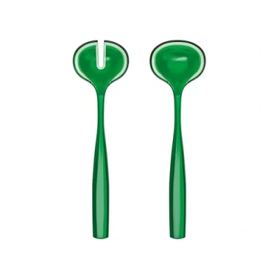 Imagen de Guzzini Cubiertos para ensalada de plástico bio basado, verde esmeralda, &quot;DOLCEVITA&quot;