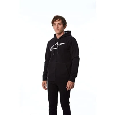 Imagen de Alpinestars Ageless Zip Hoodie V3 Sudadera, Negro/Blanco, XL para Hombre