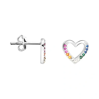Imagen de SOFIA MILANI Pendientes para Mujeres en Plata de Ley 925 Pendiente Botón Circonita Multicolor E1953