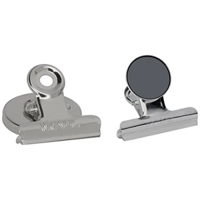 Imagen de Maul 2184096 magnético sujetapapel con protector de pantalla, alcance 20 mm, 2 unidades, 43 x 40 Plata metal