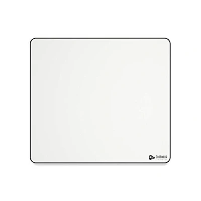 Imagen de Glorious Gaming Alfombrilla de Tela (XL) Bordes cosidos, Superficie Lisa para Velocidad y Control, Base Antideslizante, Lavable a máquina, Grande (460 x 410 2 mm) Blanco