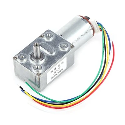 Imagen de Motor de Engranajes 12V Mini DC del Engranaje Gusano Motorreductor Reducción con Codificador Srong Autoblocante 10/20/30/40/100RPM (30 RPM)