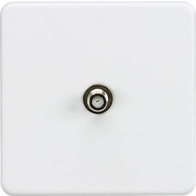 Imagen de Knightsbridge SFAV0150MW Salida de TV Sat sin Tornillos (1 G, Aislamiento), Color Blanco Mate