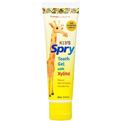 Imagen de Xlear SPRY Kids Tooth Gel con Natural Xylitol Strawberry Banana Flavor 60ml