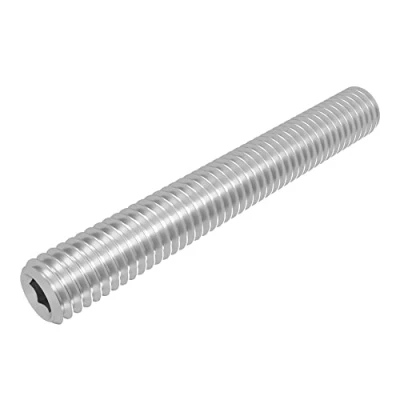 Imagen de Tornillo de fijación SECCARO con punta cónica M8 x 60 mm, acero inoxidable V2A VA A2, DIN 913 / ISO 4026, hexágono interior, 20 piezas