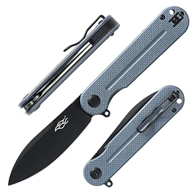 Imagen de Firebird GANZO FH922PT GY Cuchillo Plegable de Bolsillo Negro Hoja Acero D2 85mm G10 Mango Antideslizante con Clip Camping Caza Pesca al Aire Libre 109g (Gris)