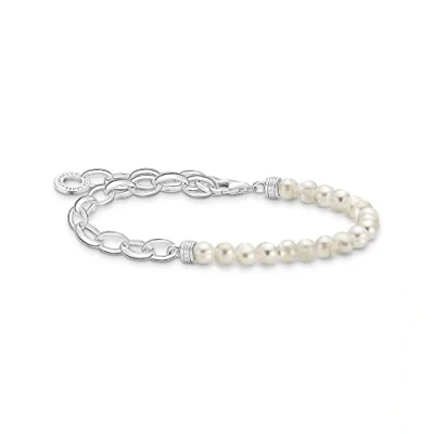 Imagen de THOMAS SABO Pulsera con Cuentas Negras Plata de Ley 925 A2100 130 11 L19, 19 cm, Negro