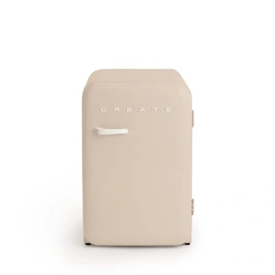 Imagen de CREATE / RETRO FRIDGE 83.5 OFF WHITE/Frigorífico arena maneta blanco roto 98W, bajo consumo, 2 estantes, regulador temperatura, botellero, 56x54x84cm