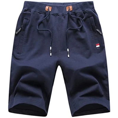 Imagen de Pantalón Corto para Hombre Pantalones Cortos Deportivos Deporte con Cremallera Algodon Shorts