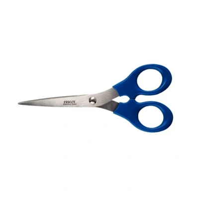 Imagen de Esselte 82116 Tijeras premium, Para diestros y zurdos, Mango ergonómico, Largo 16 cm, Azul