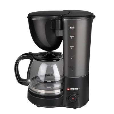 Imagen de Alpina Cafetera de 2 a 12 tazas, color negro