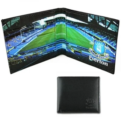Imagen de Everton FC. Cartera de piel con vista panorámica del estadio Interior