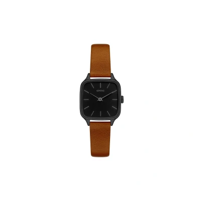 Imagen de KOMONO Kate Black Cognac Women&#039;s Japanese Quartz Analogue Watch with Leather Strap