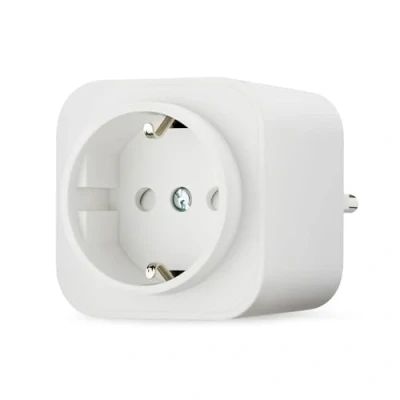 Imagen de Amazon Basics Enchufe inteligente de una toma 2.4 GHz Wi Fi para interiores, solo uso con Alexa, paquete 1, color blanco