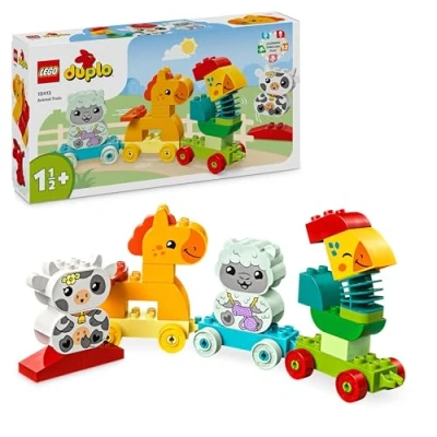 Imagen de Lego Mi Primer Duplo Tren de los Animales Juguete con Ruedas para Bebés, Construir Creatividad, Juego Educativo Infantil, Regalo Cumpleaños Niños 1.5 Años o Más 10412