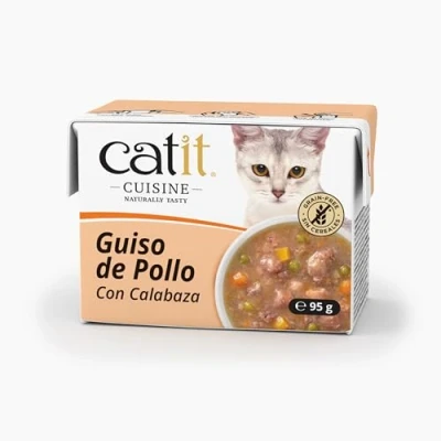 Imagen de Guiso para Gatos Catit Cuisine, Pollo con calabaza 95g