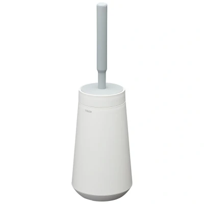 Imagen de Tiger Tess, Escobillero con Swoop®, escobilla WC Flexible, Blanco/Gris Claro, 129x129x412mm