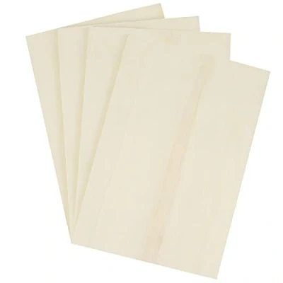 Imagen de Belle Vous Tablero Madera de Pino 4,4 mm (Pack 4) 25 x 39,5 cm Maderas Para Bricolaje Sin Acabado Proyectos Placas y Carteles Corte Láser, Pintar, Modelado, Calado, Grabado Pirograbado
