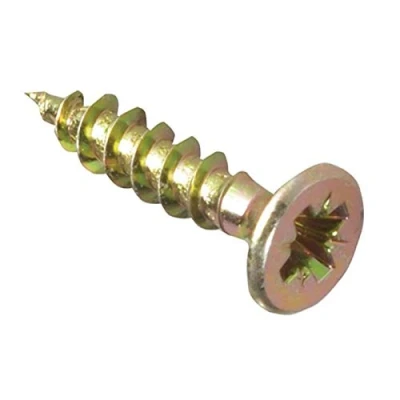 Imagen de ForgeFix Multi Purpose Single Thread Screws 4.5 x 25mm Zinc Yellow Passivated Box 200