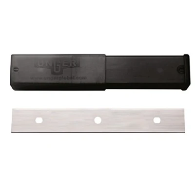 Imagen de Unger ENB15 Cuchilla de Máxima Calidad Acero Inoxidable para Rascador Cristales, 15 cm Cuchilla, Caja 25