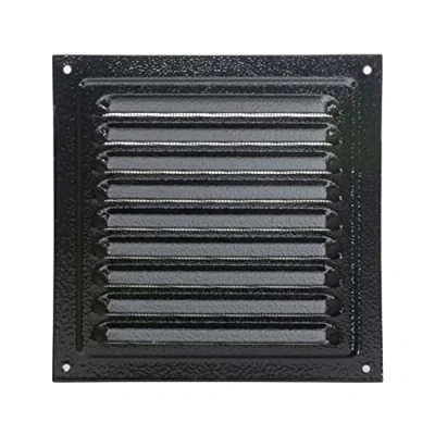 Imagen de Rejilla de ventilación metálica (15 x 15 cm, color negro)