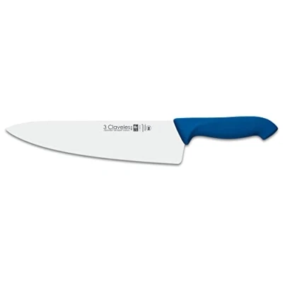 Imagen de 3 Claveles Cuchillo Cocinero Proflex de 25 cm, Acero Inoxidable, Azul