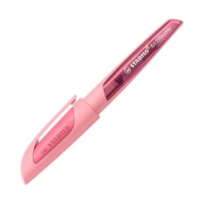 Imagen de STABILO EASYbuddy Pastel pluma estilográfica escolar con para zurdos, color azul (borrable), incluye cartucho