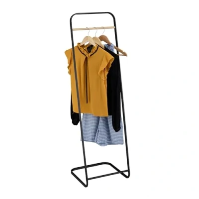 Imagen de Relaxdays Perchero de Pie, Colgador Ropa Metálico, 140x41x41 cm, Pasillo, Recibidor y Dormitorio, Negro Natural, Hierro